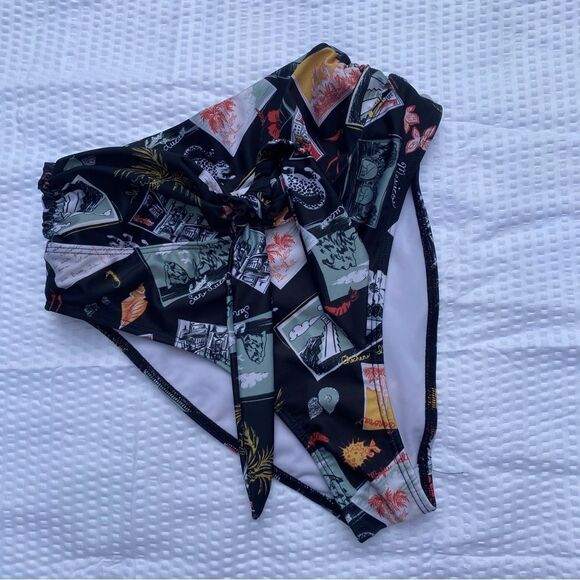 Reformation High Waisted Postage Postcard Bikini Bottoms XS NEW NWOT - Picture 3 of 6